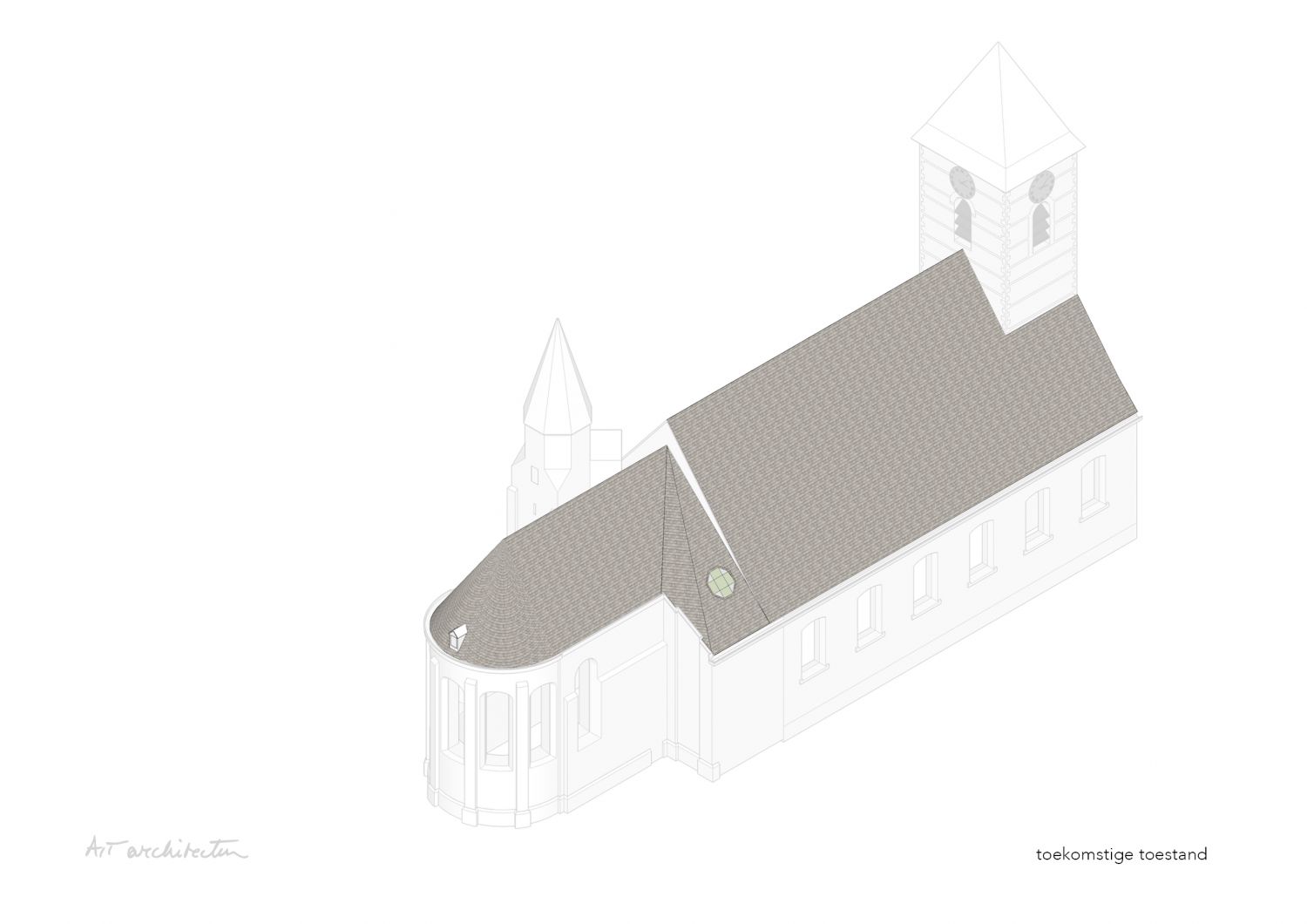 Herwaardering flankeertoren tot bezinningsruimte Sint Michaëlkerk - Sint-Lievens-Houtem