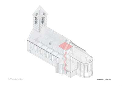 Room for contemplation in old chuchtower